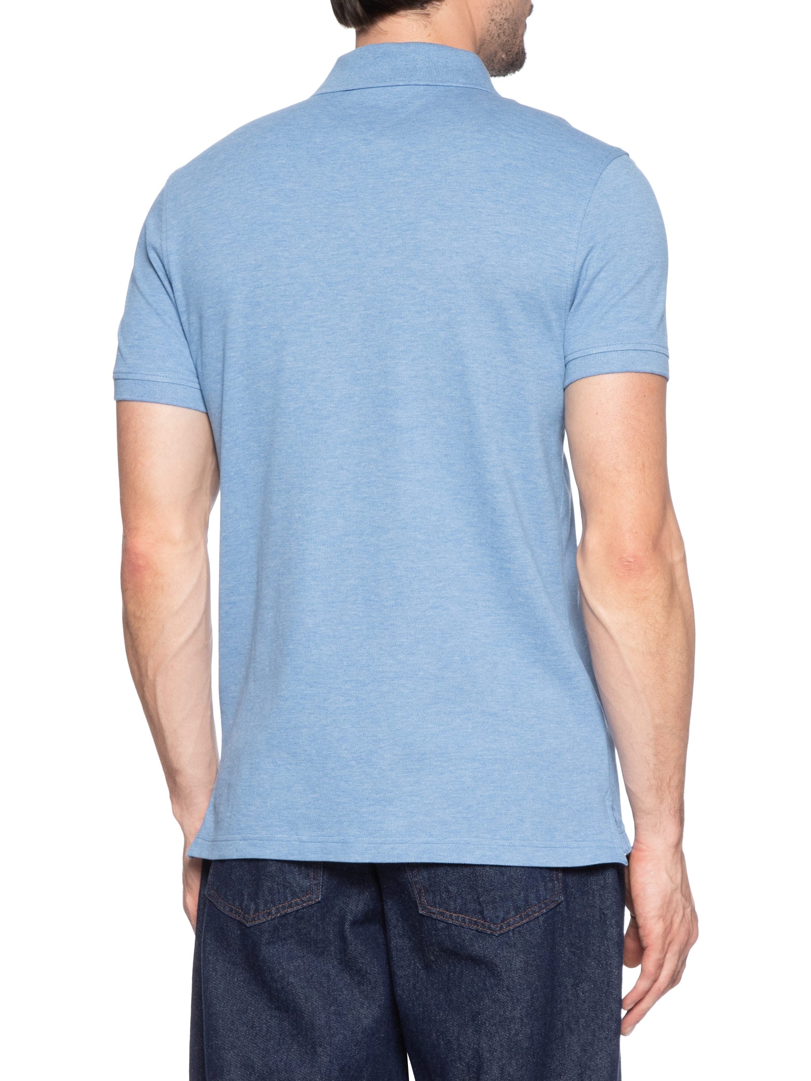 Polo Masculina 1985 Regular Fit Com Logo No Peito Branco Tommy Hilfiger