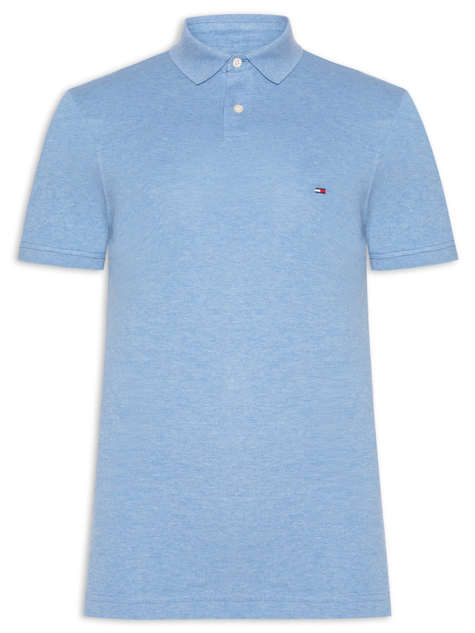 Polo Masculina 1985 Regular Fit Com Logo No Peito Branco Tommy Hilfiger