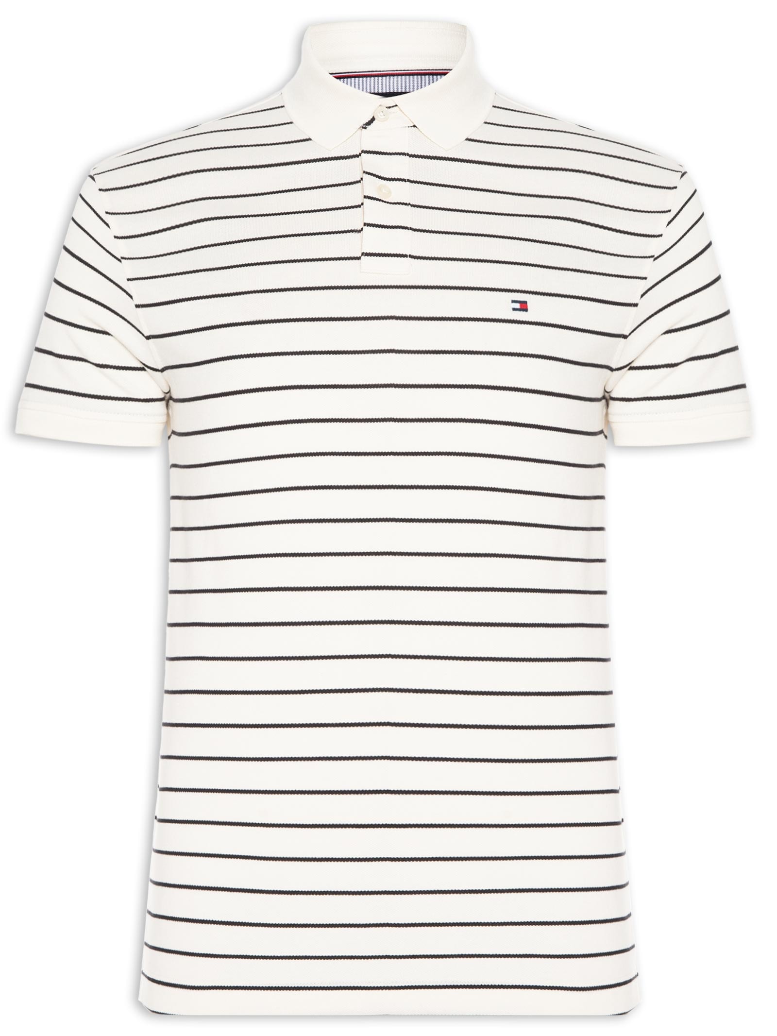 Polo Masculina 1985 Regular Fit Com Logo No Peito Branco Tommy Hilfiger