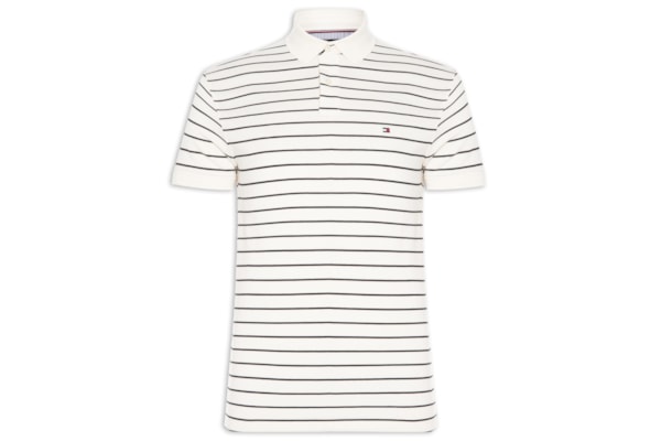 Polo Masculina 1985 Regular Fit Com Logo No Peito - Branco