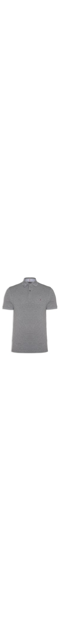 Polo Masculina 1985 Regular Fit Com Logo No Peito - Cinza