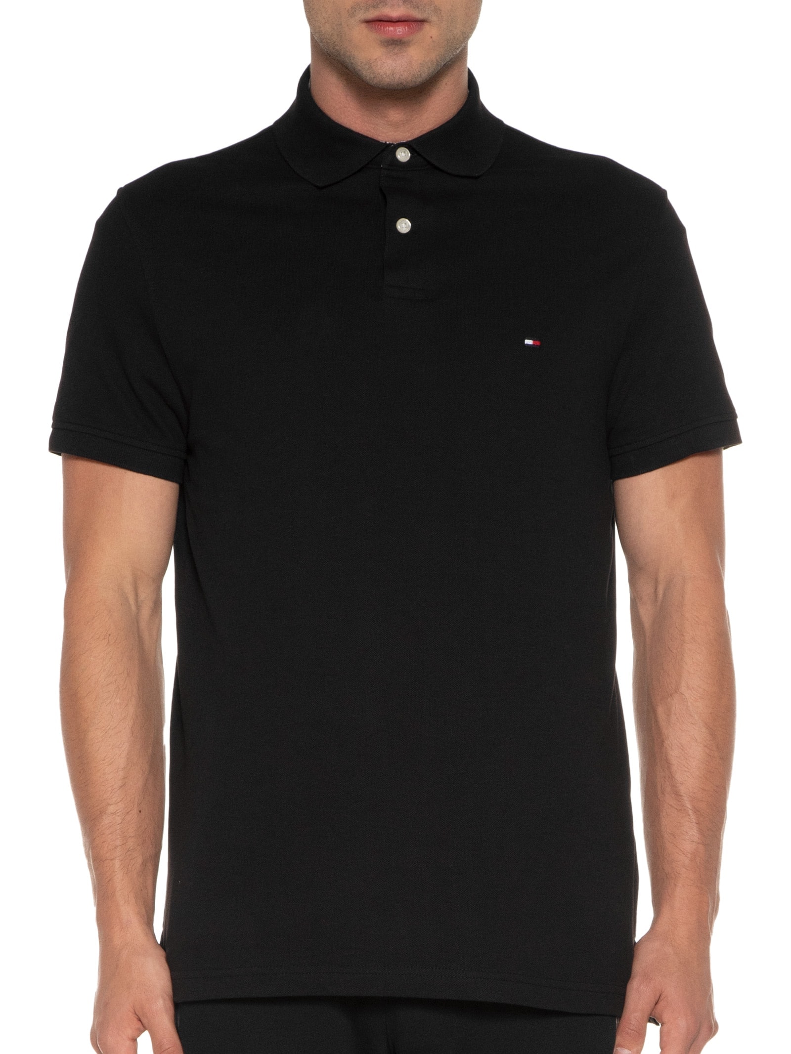 Polo Masculina 1985 Regular Fit- Preto Tommy Hilfiger