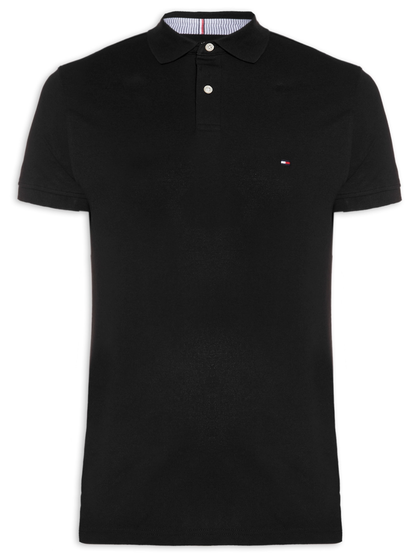 Polo Masculina 1985 Regular Fit- Preto Tommy Hilfiger