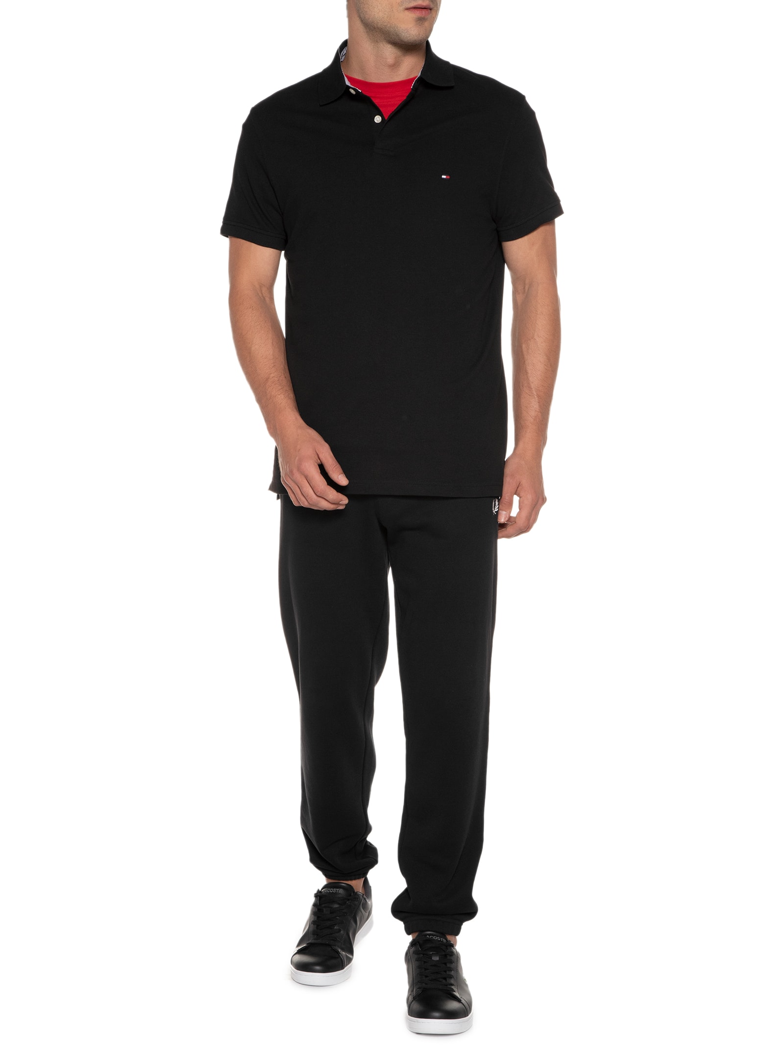 Polo Masculina 1985 Regular Fit- Preto Tommy Hilfiger