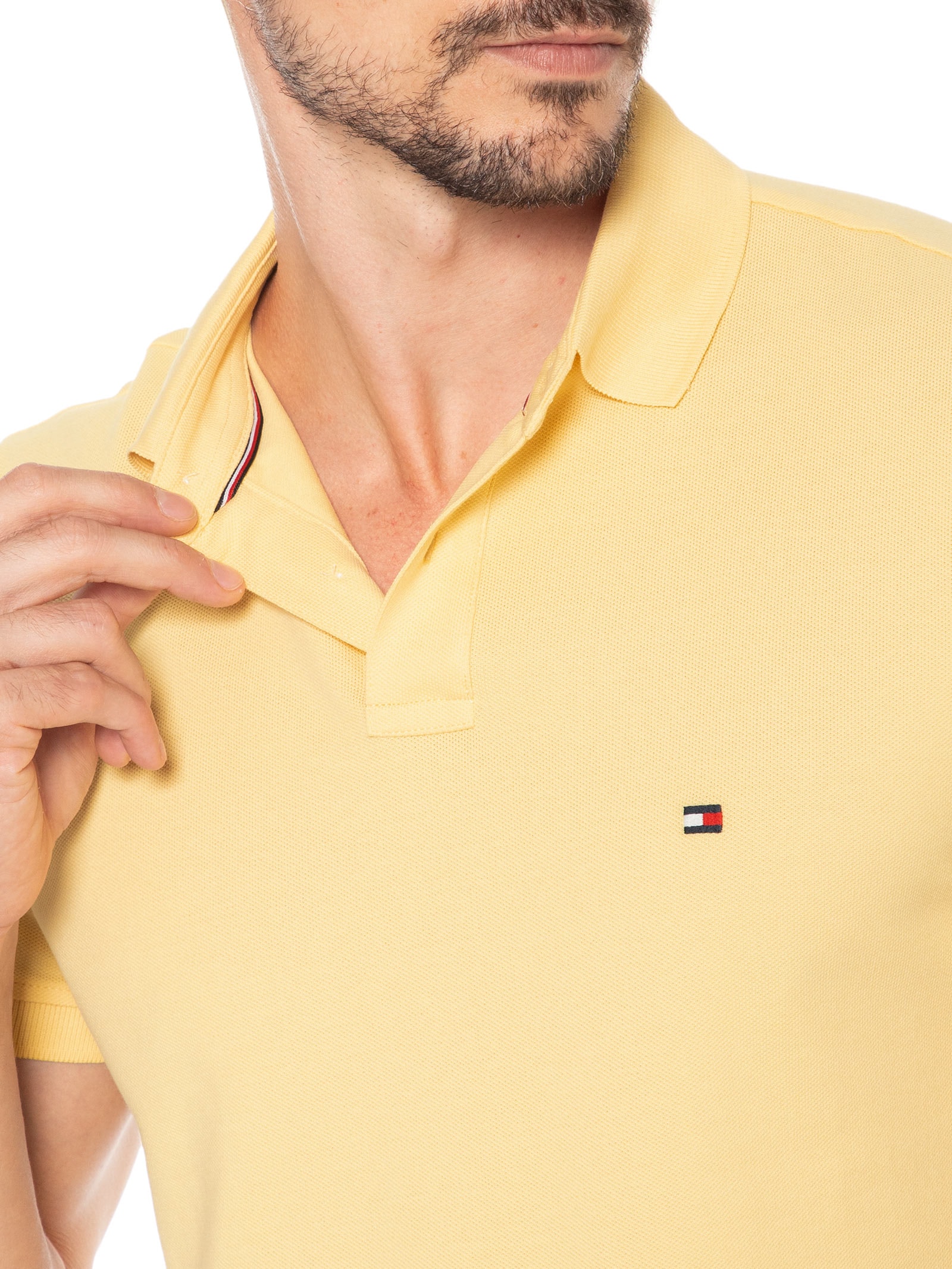 Polo Masculina 1985 Regular Fit – Amarelo Tommy Hilfiger