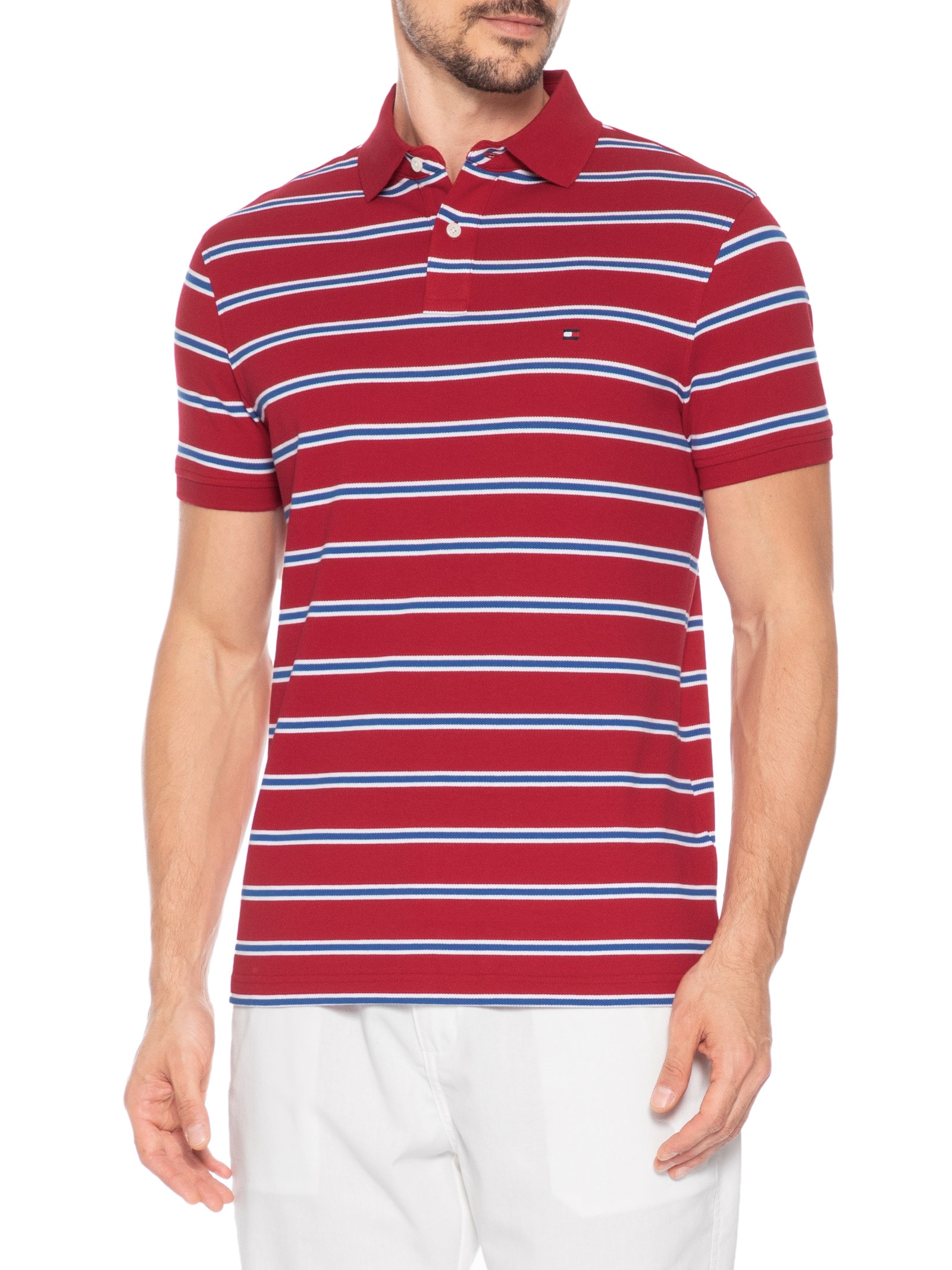 Polo Masculina 1985 Regular Fit – Vermelho Tommy Hilfiger