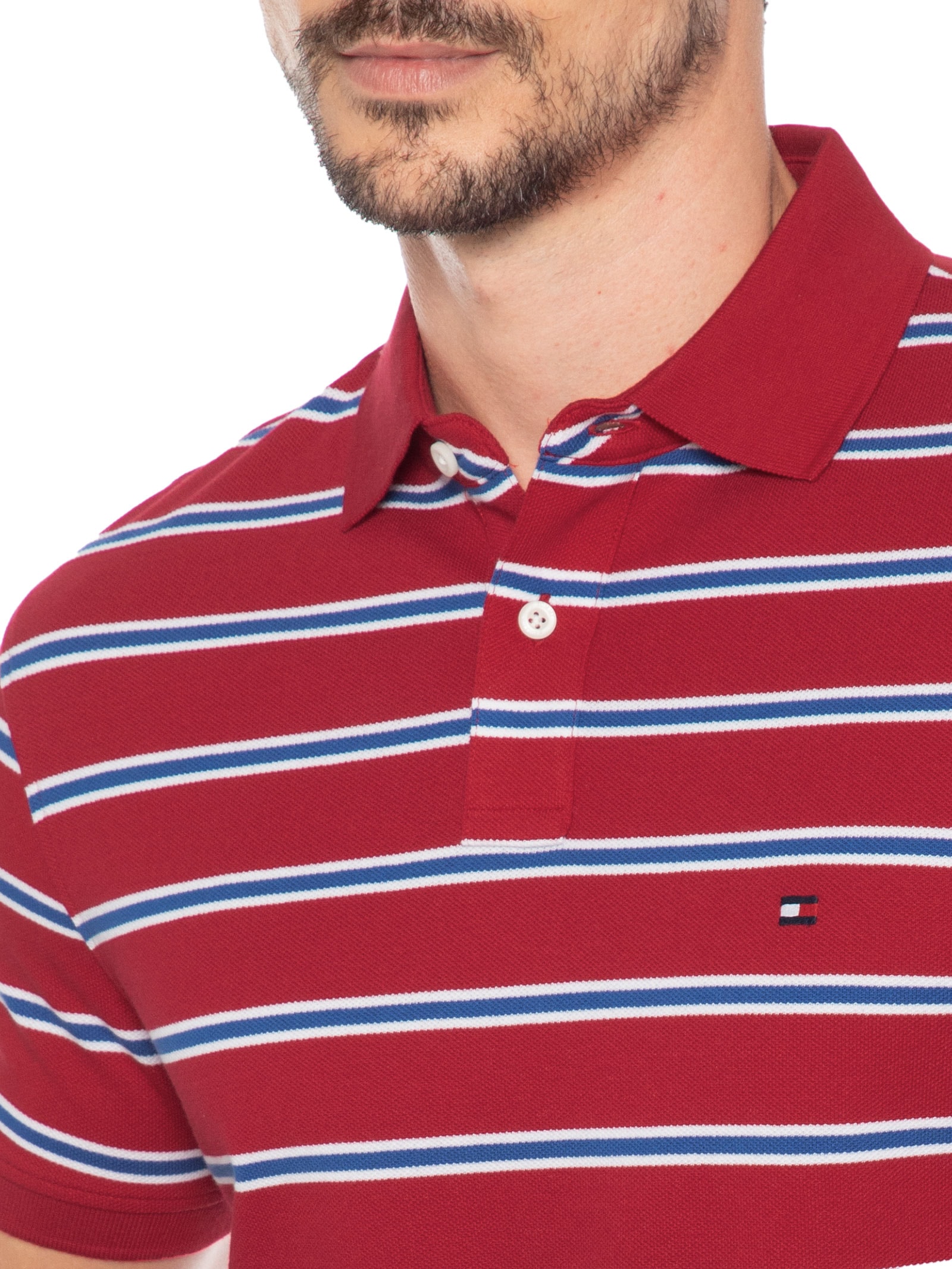 Polo Masculina 1985 Regular Fit – Vermelho Tommy Hilfiger