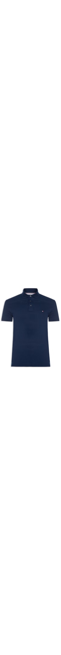 Polo Masculina 1985 Slim Fit Com Logo No Peito - Azul