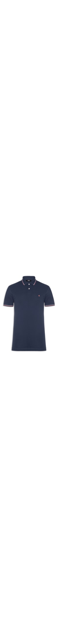 Polo Masculina Algodão - Azul