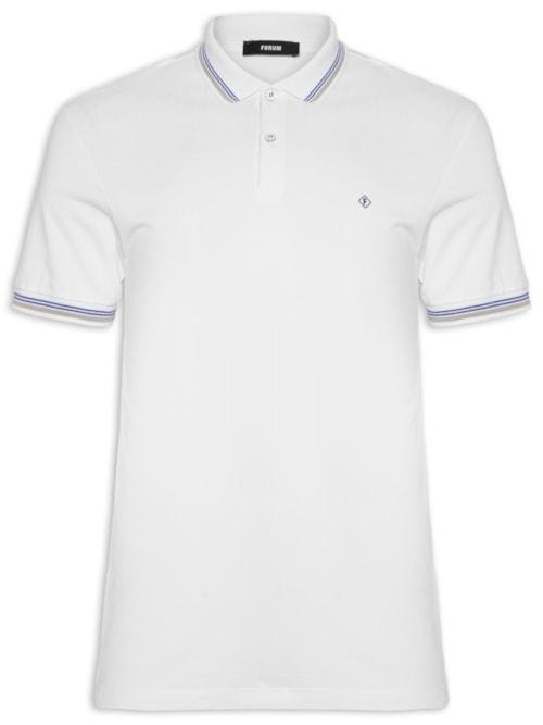 Polo Masculina Algodão – Branco