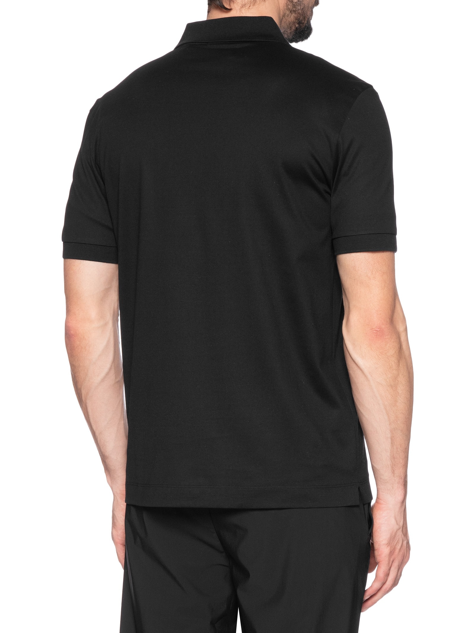 Polo Masculina Algodão Mercerizado Fecho De Correr Preto Boss