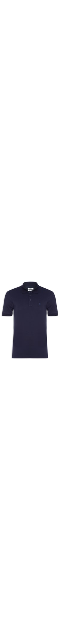 Polo Masculina Algodão Pima - Azul