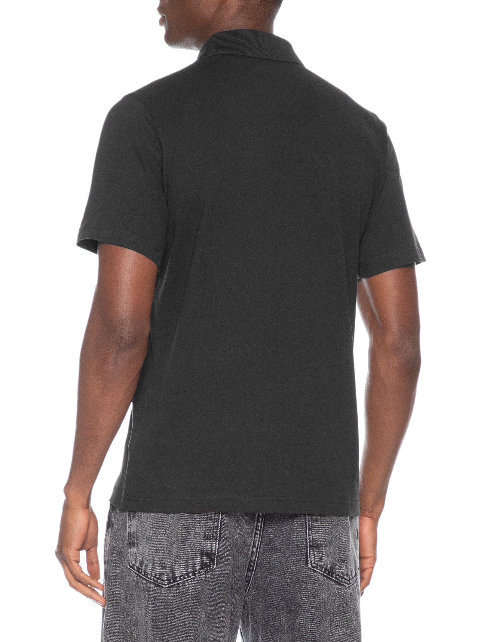 Polo Masculina AMF1 Essential Preto Puma + Aston Martin
