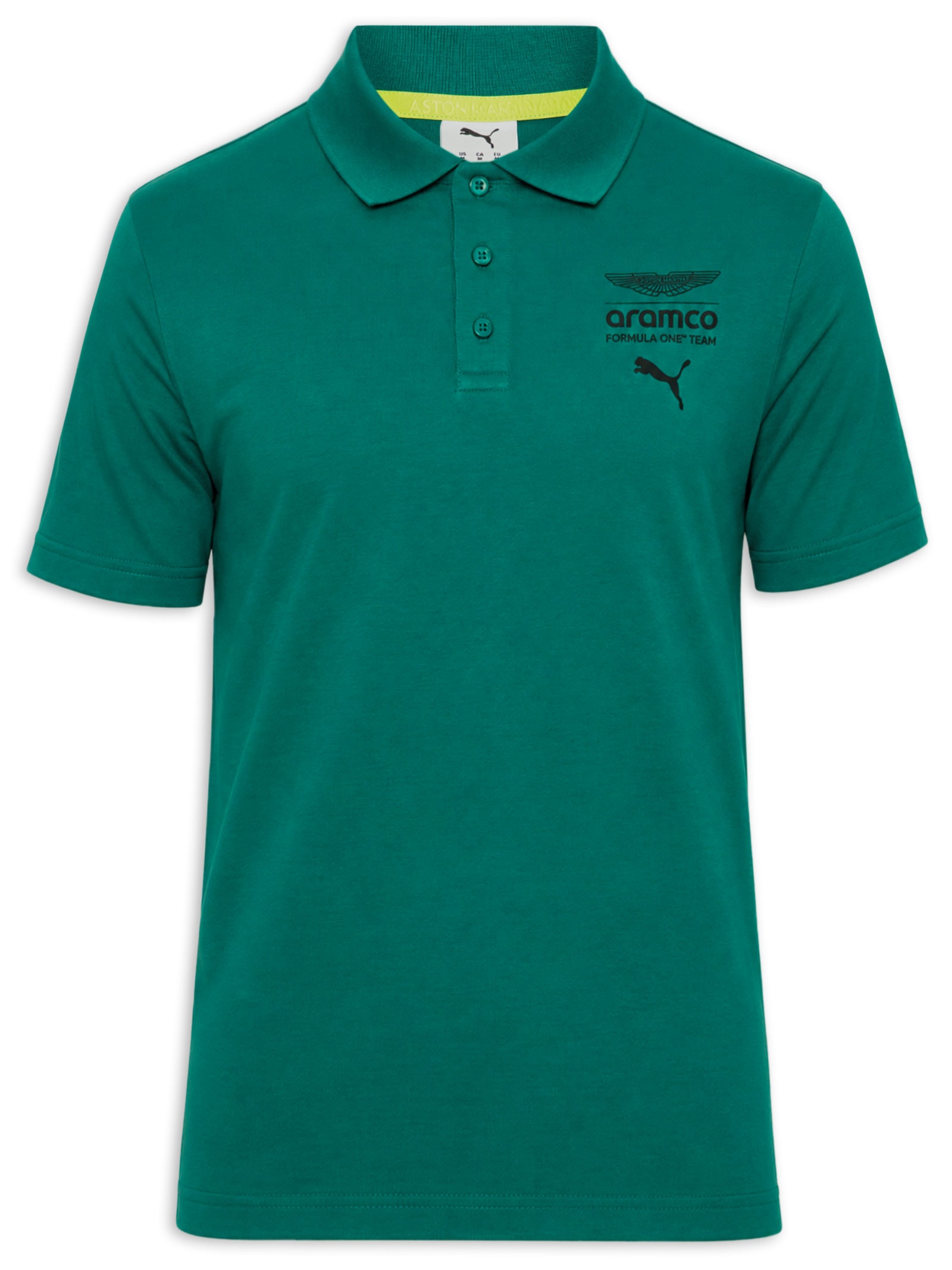 Polo Masculina AMF1 Essential Verde Puma + Aston Martin