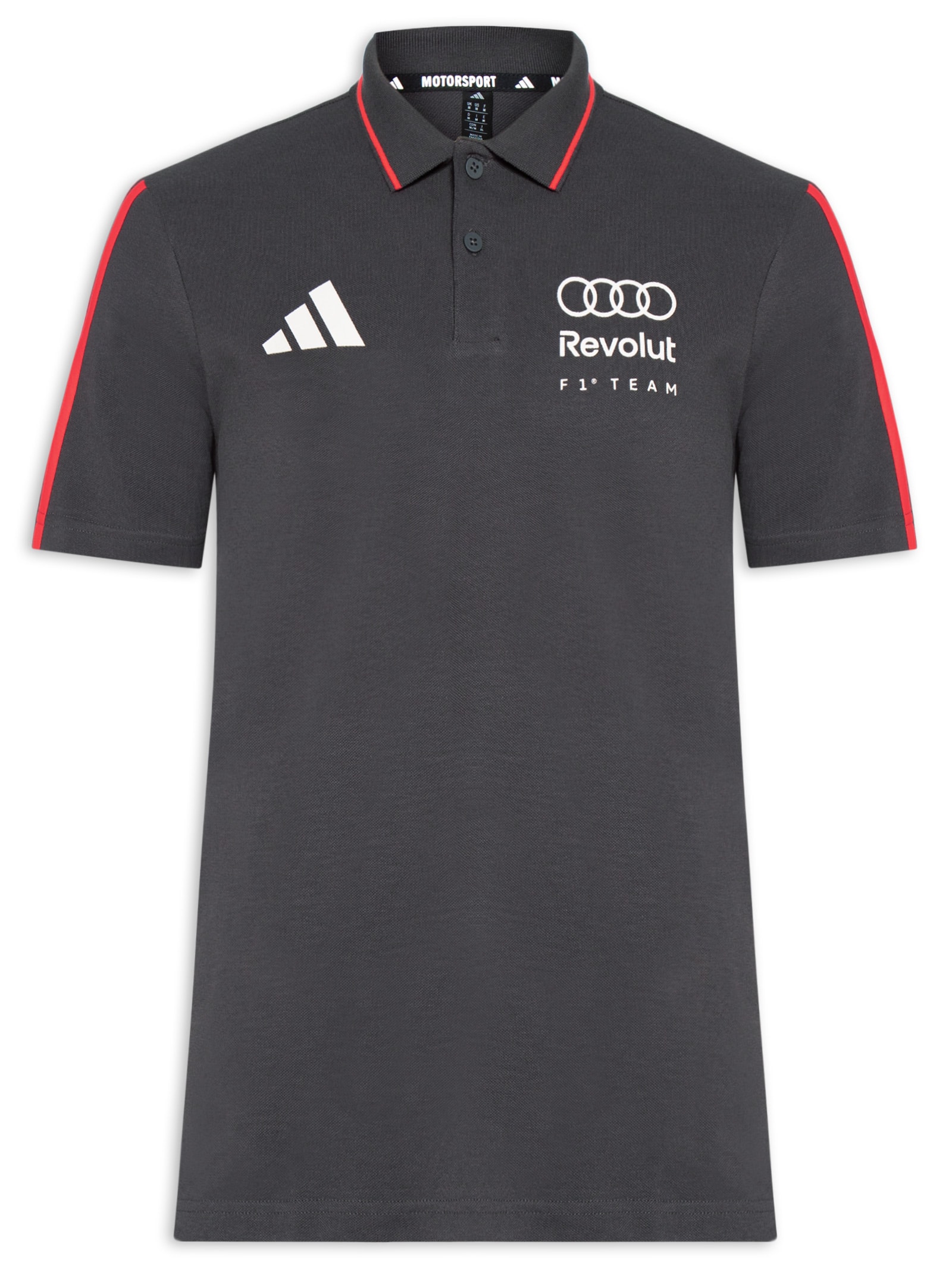Polo Masculina Audi Revolut DNA Preto Adidas + Audi