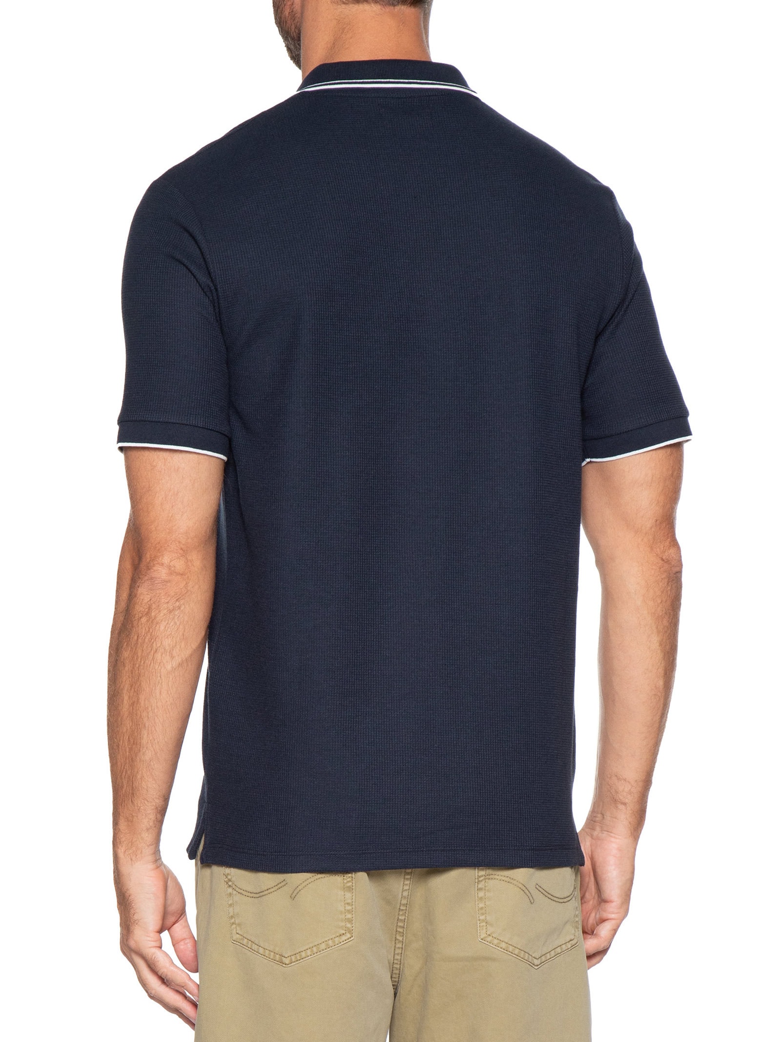 Polo Masculina Austin Com Friso Azul Jack & Jones