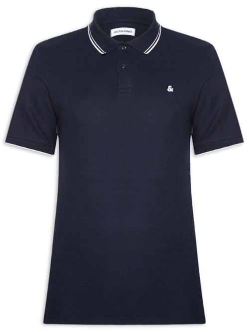 Polo Masculina Austin Com Friso – Azul
