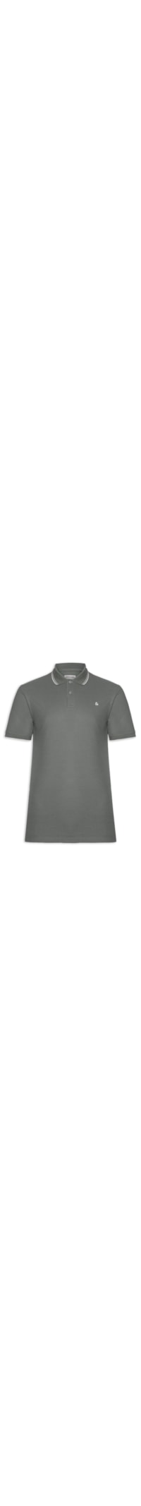 Polo Masculina Austin Com Friso - Cinza