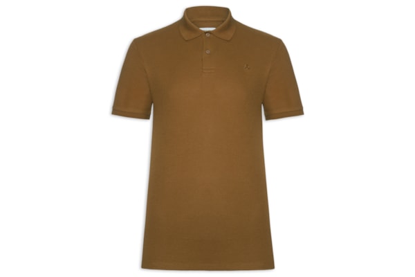 Polo Masculina Austin Com Friso - Marrom