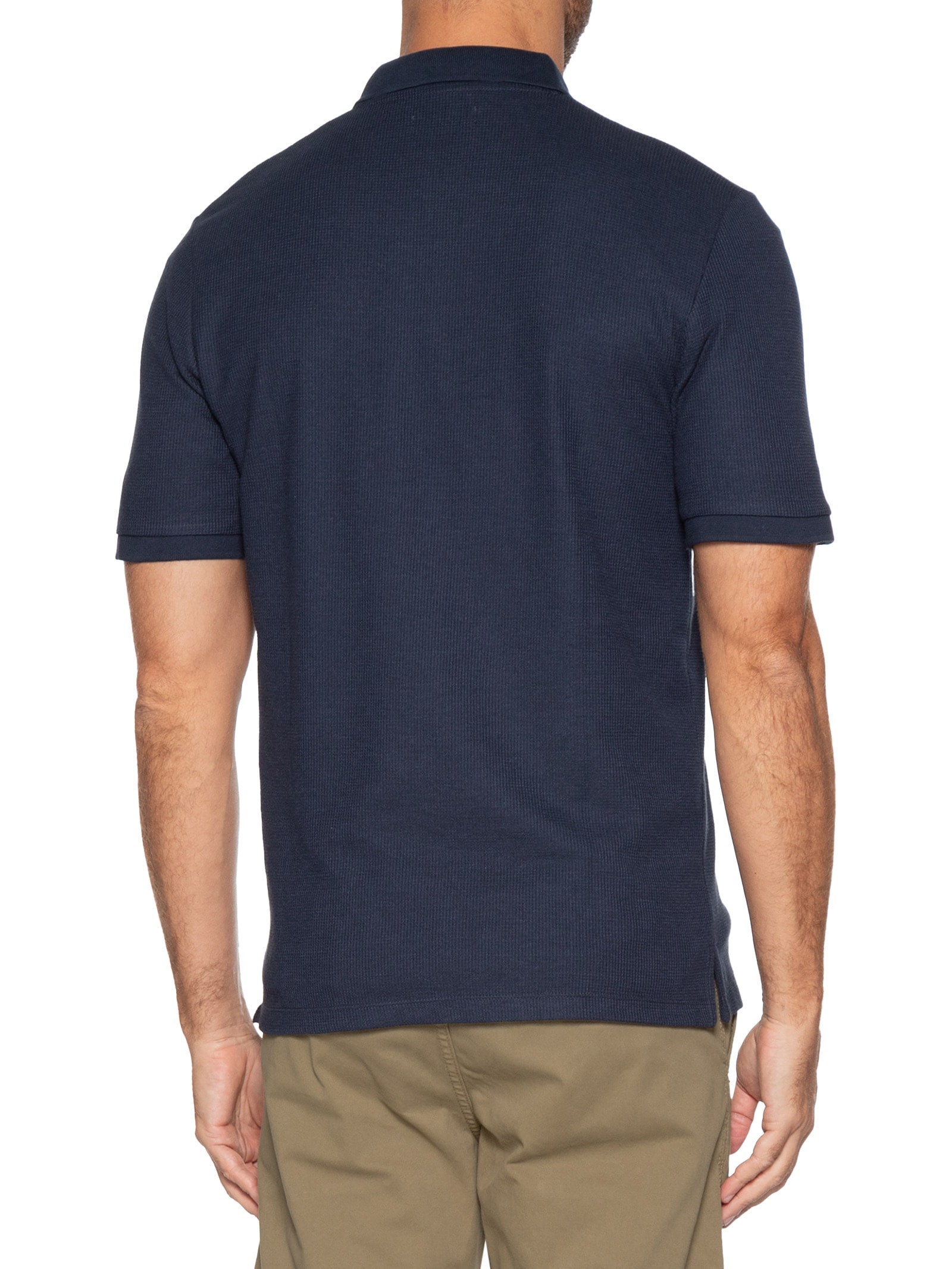 Polo Masculina Austin Half Zip Azul Jack & Jones