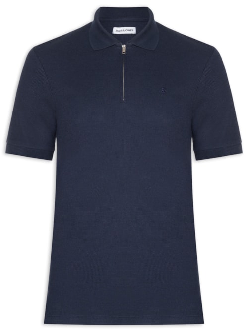 Polo Masculina Austin Half Zip – Azul