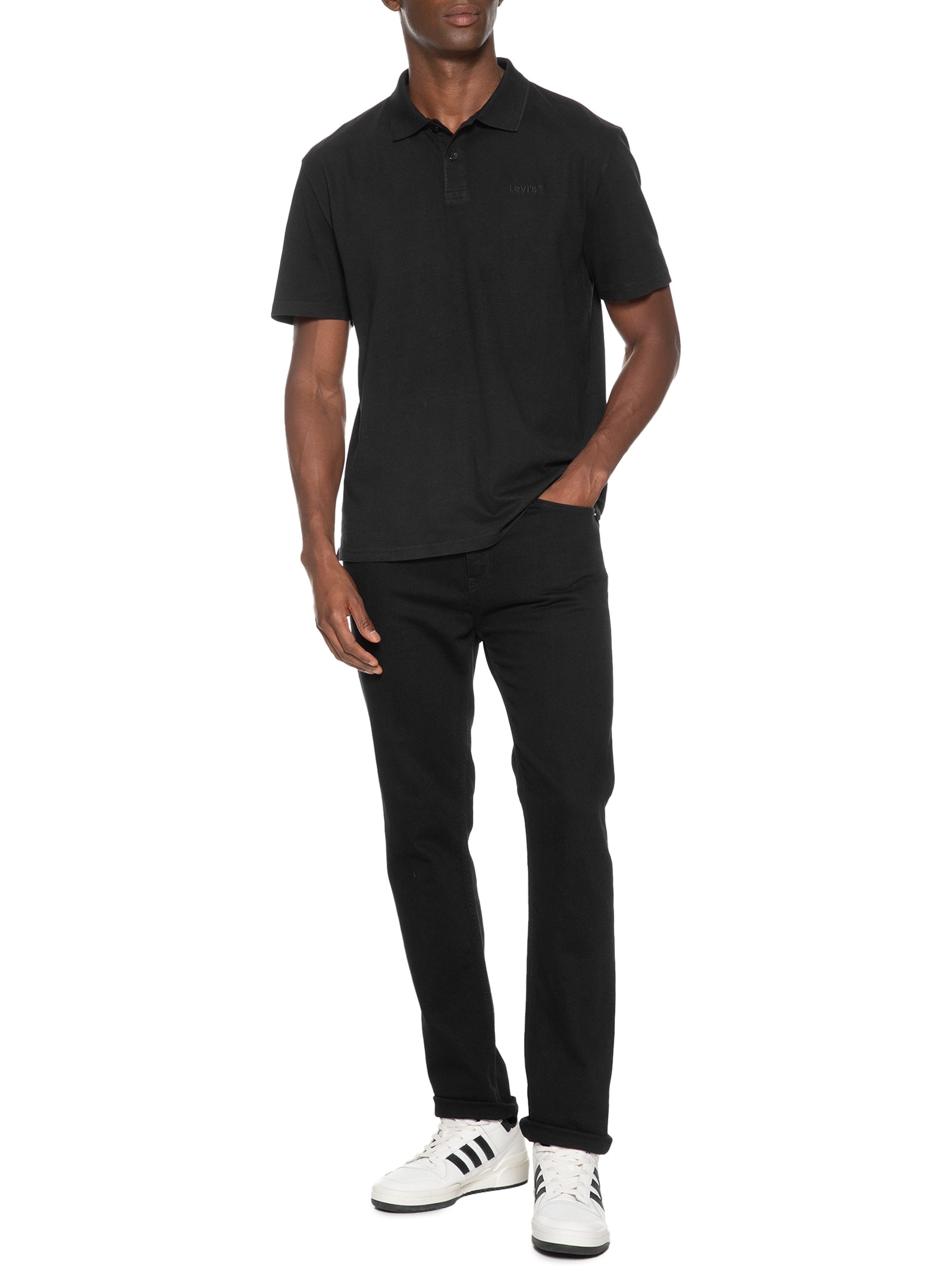 Polo Masculina Authentic Preto Levi's