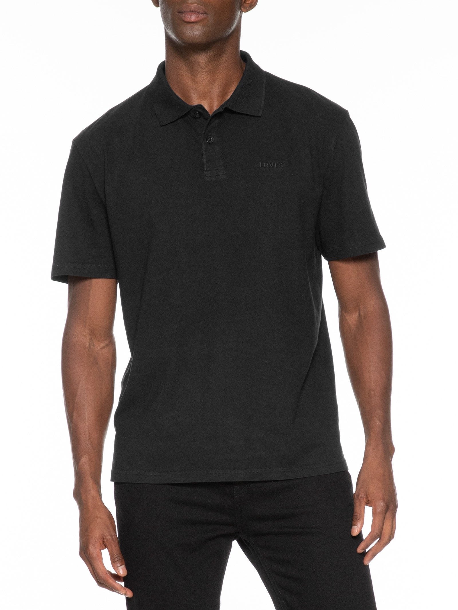Polo Masculina Authentic Preto Levi's