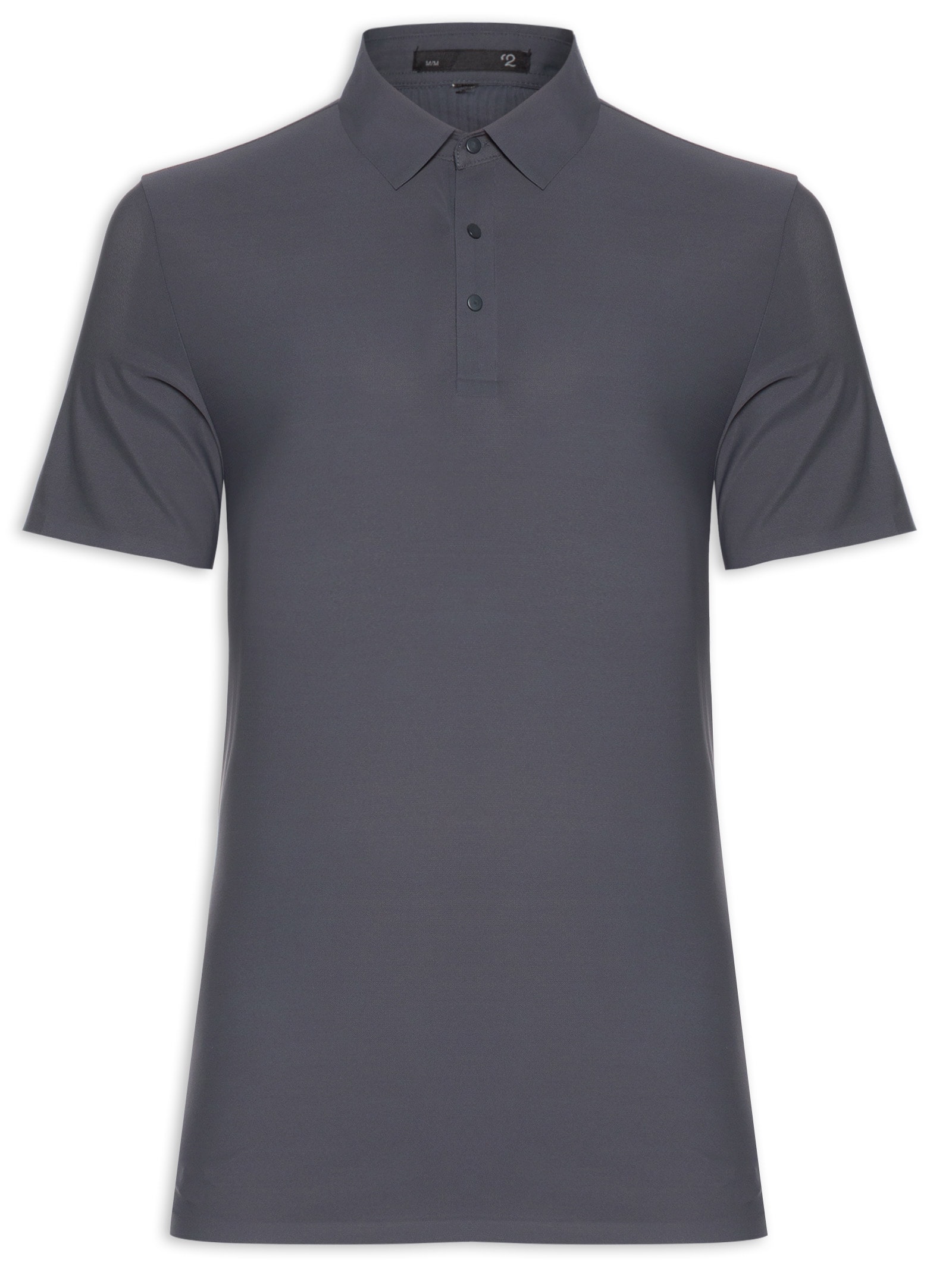Polo Masculina Básica Color Cinza '2 Essential