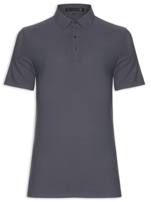 Polo Masculina Básica Color – Cinza
