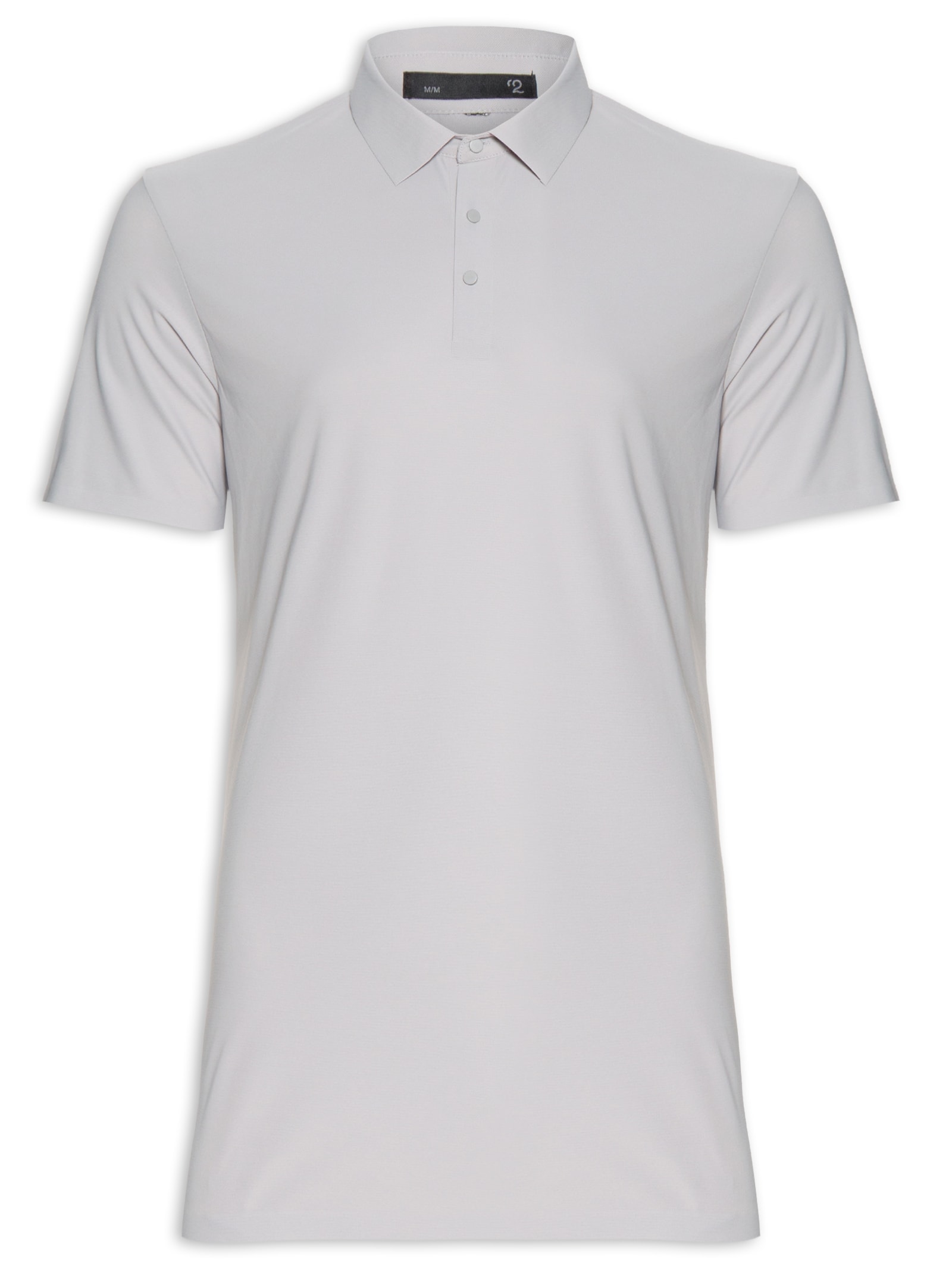Polo Masculina Básica Color Cinza '2 Essential