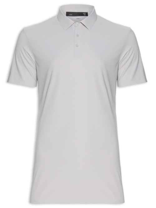 Polo Masculina Básica Color – Cinza
