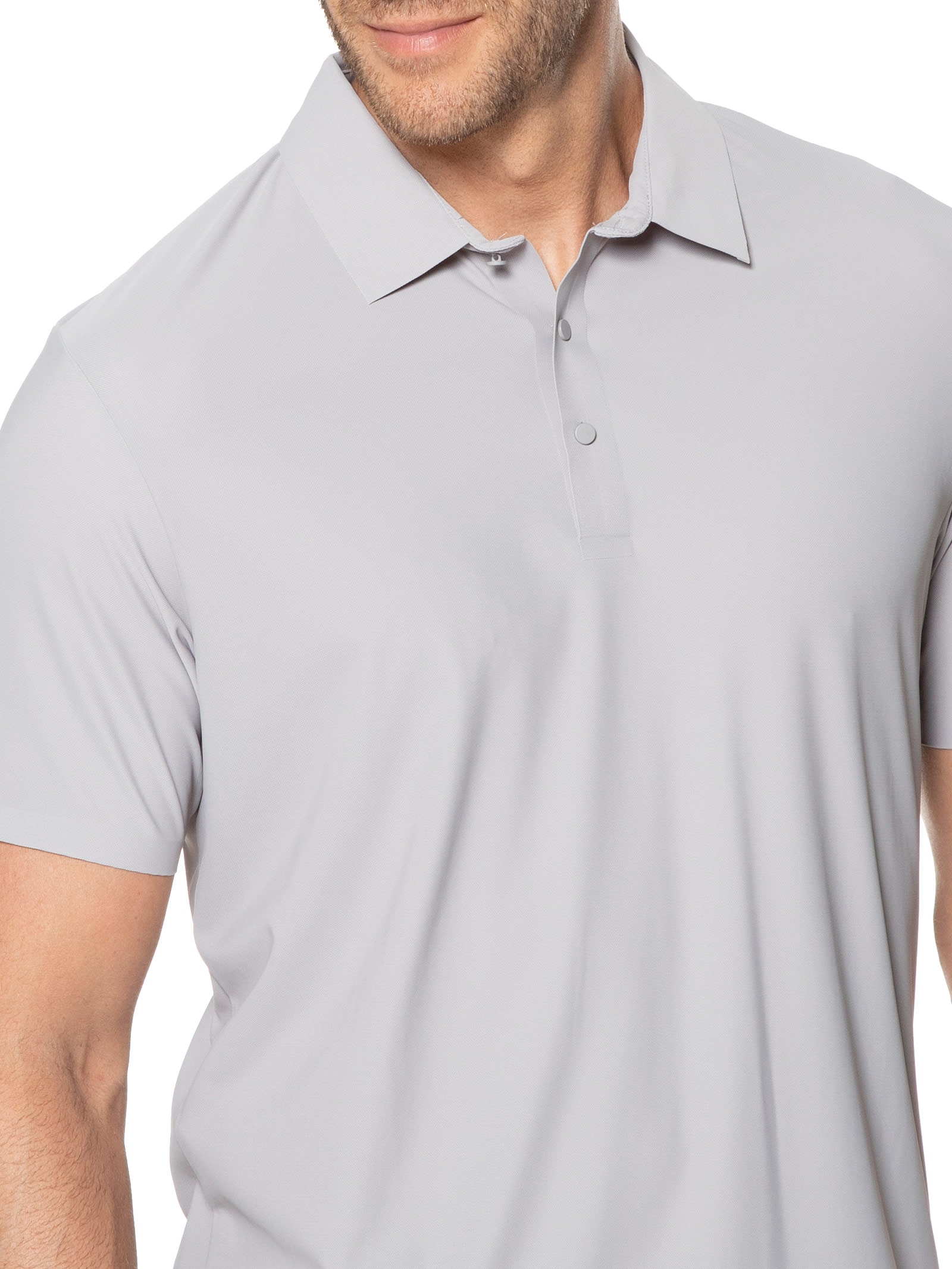 Polo Masculina Básica Color Cinza '2 Essential