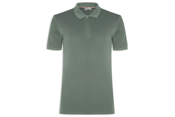 Polo Masculina Básica Color - Verde