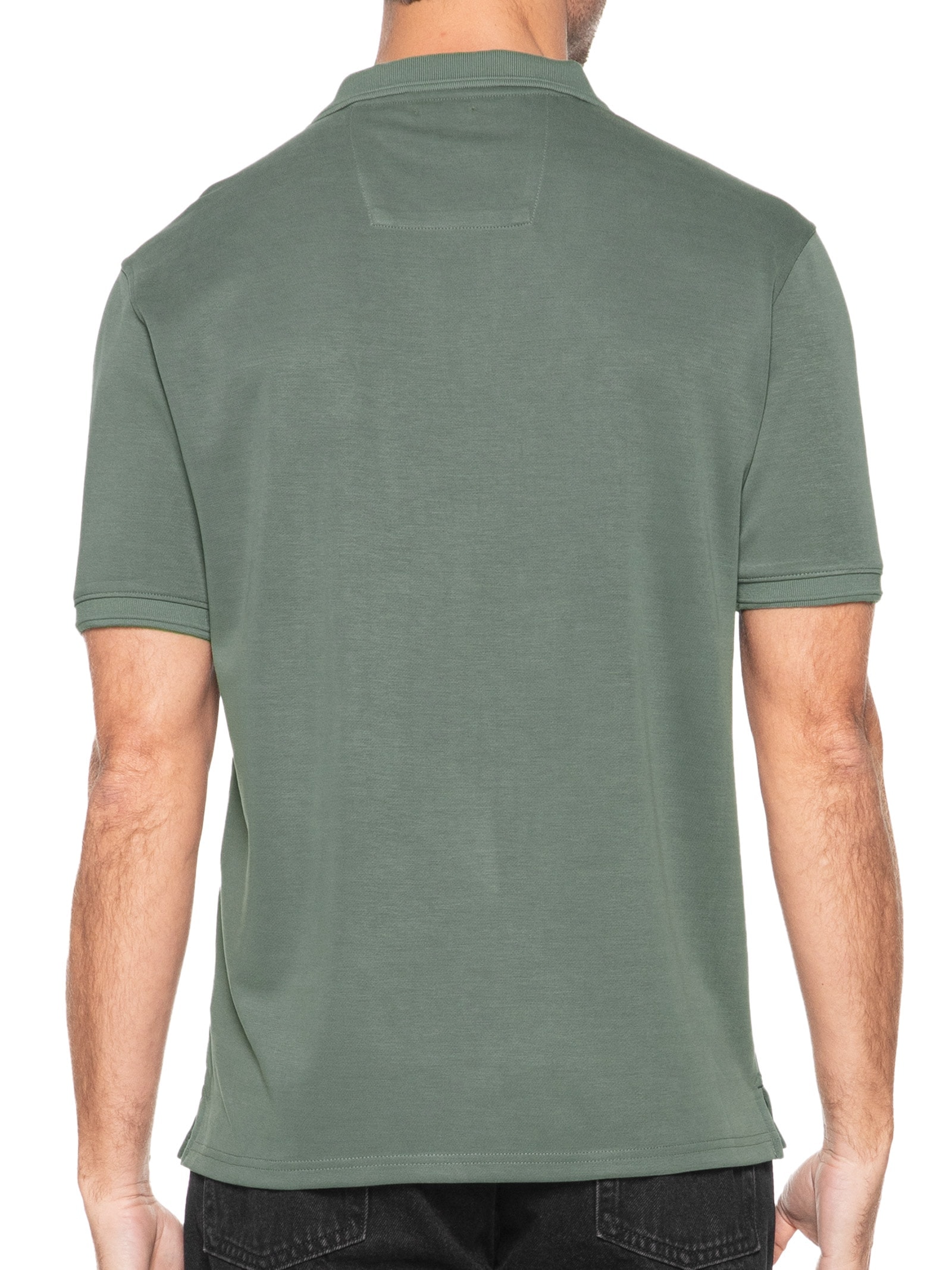 Polo Masculina Básica Color Verde Basiq Men