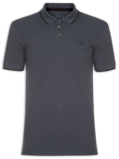 Polo Masculina Básica Com Friso – Verde