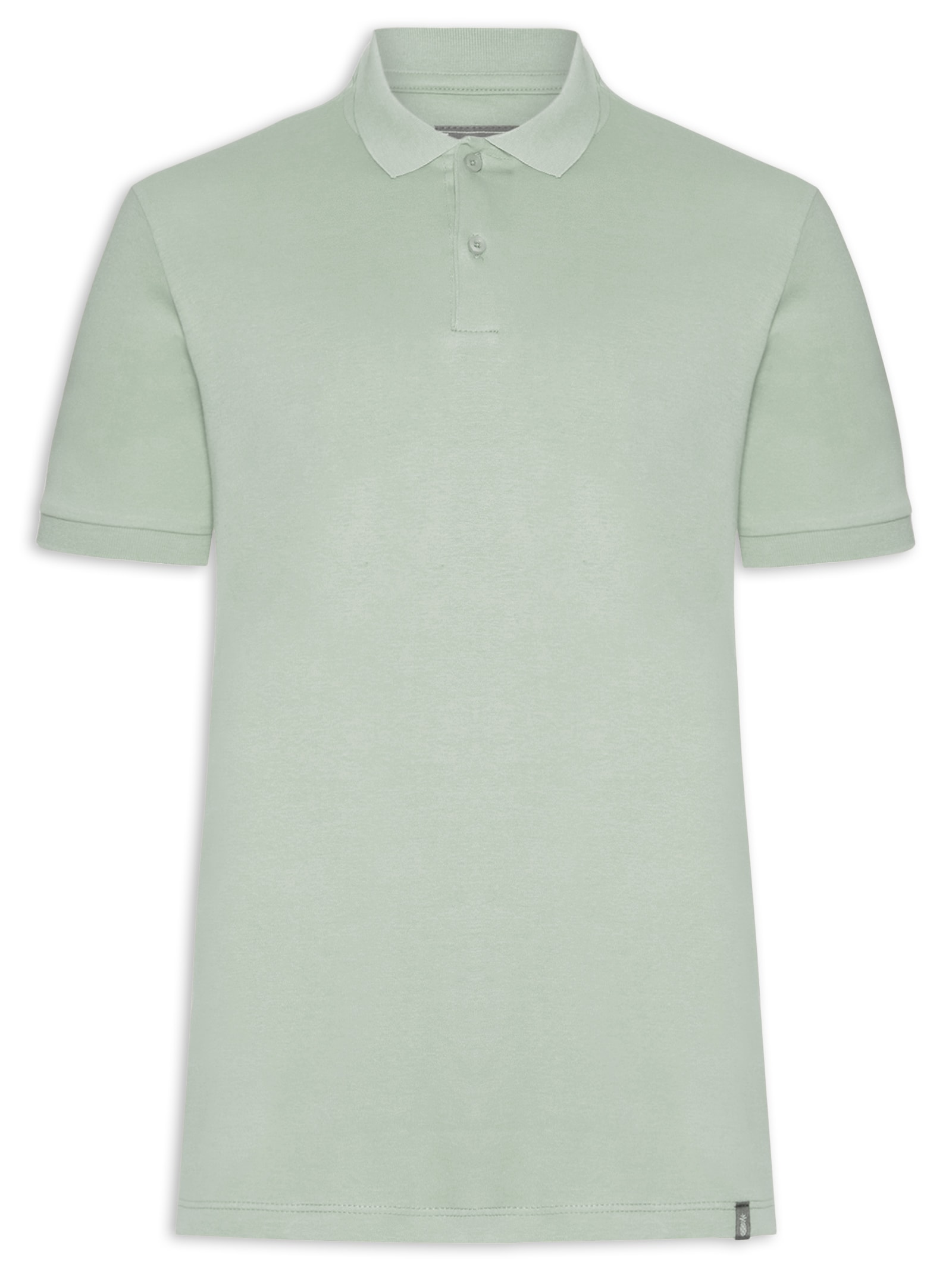 Polo Masculina Básica em Algodão Egípcio Verde Pineapple