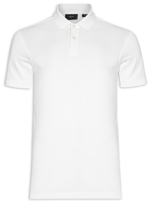 Polo Masculina Básica Piquet – Branco