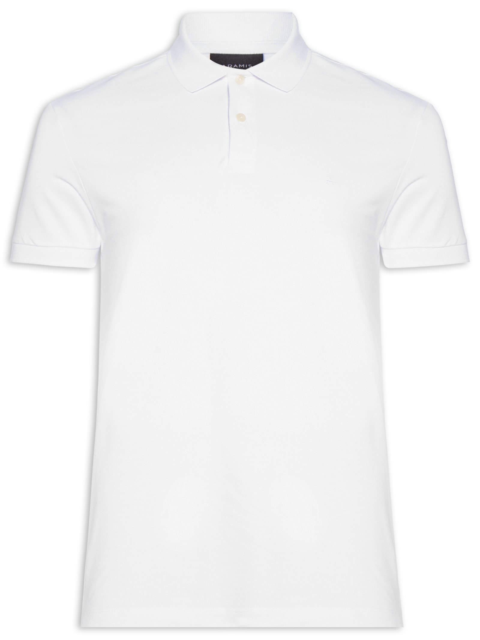 Polo Masculina Básica Em Piquet Branco Aramis