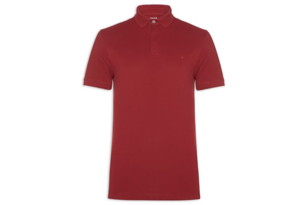 Polo Masculina Básica Em Piquet Colorfix - Vermelho