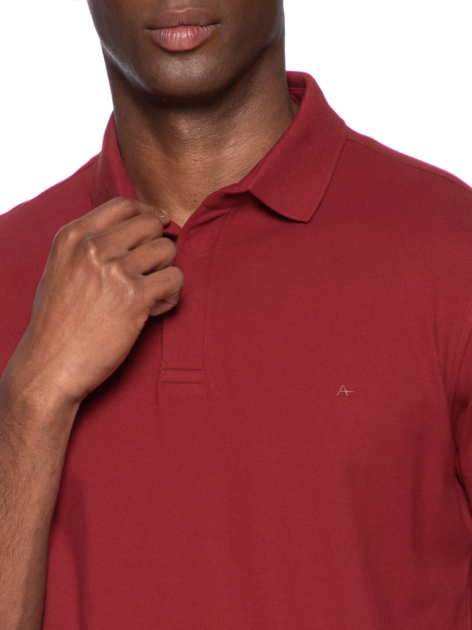 Polo Masculina Básica Em Piquet Colorfix Vermelho Aramis