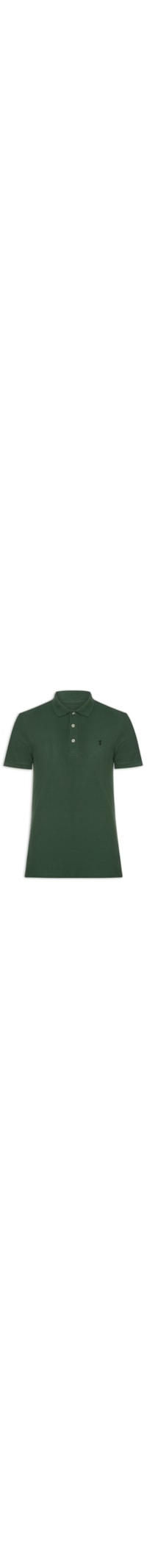 Polo Masculina Básica Em Piquet - Verde