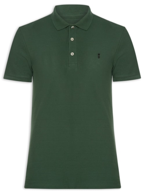 Polo Masculina Básica Em Piquet – Verde