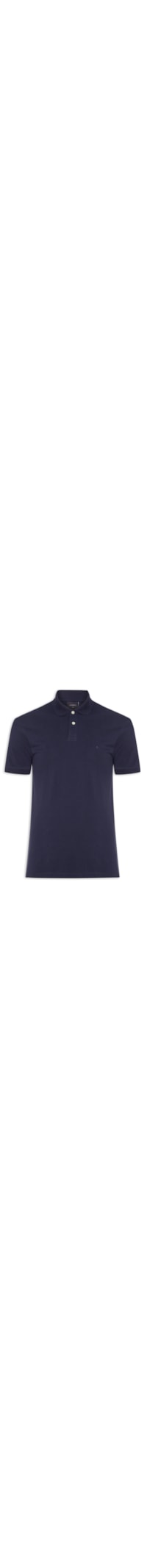 Polo Masculina Básica em Piquet – Azul