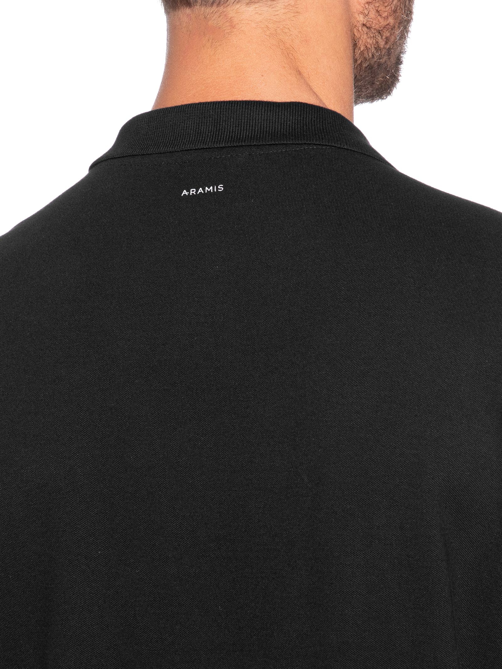 Polo Masculina Básica em Piquet – Preto Aramis