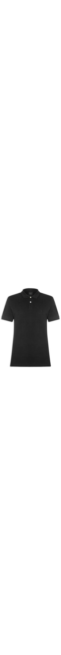 Polo Masculina Básica em Piquet – Preto