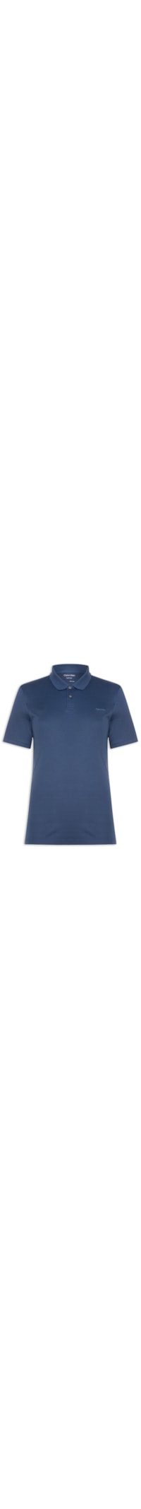 Polo Masculina Básica Interlock Liquid Touch - Azul