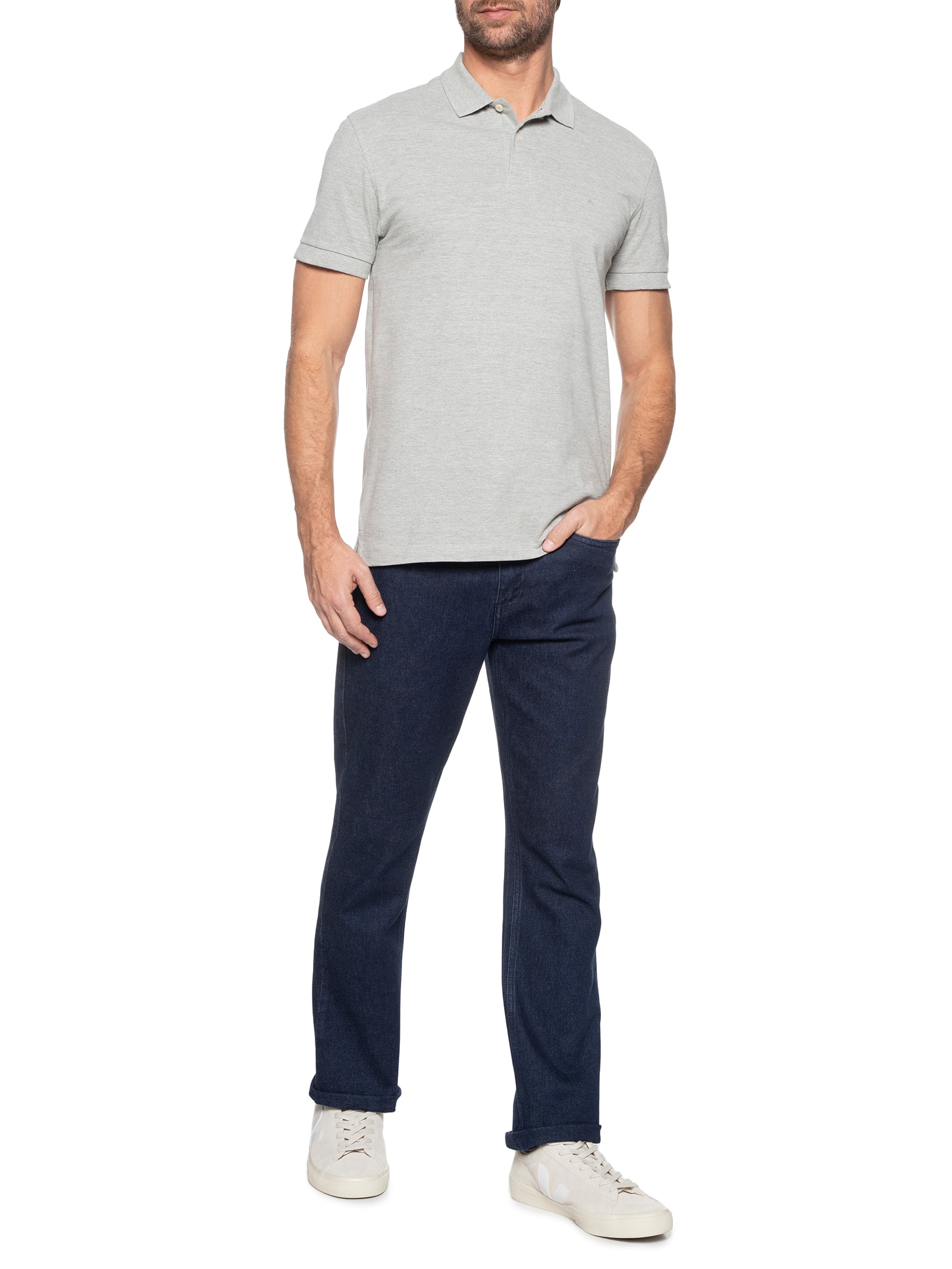 Polo Masculina Básica Piquet Amarelo  Aramis