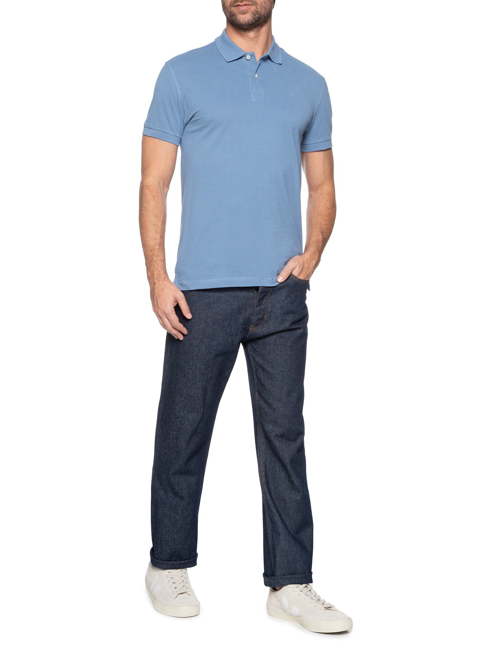 Polo Masculina Básica Piquet Amarelo  Aramis