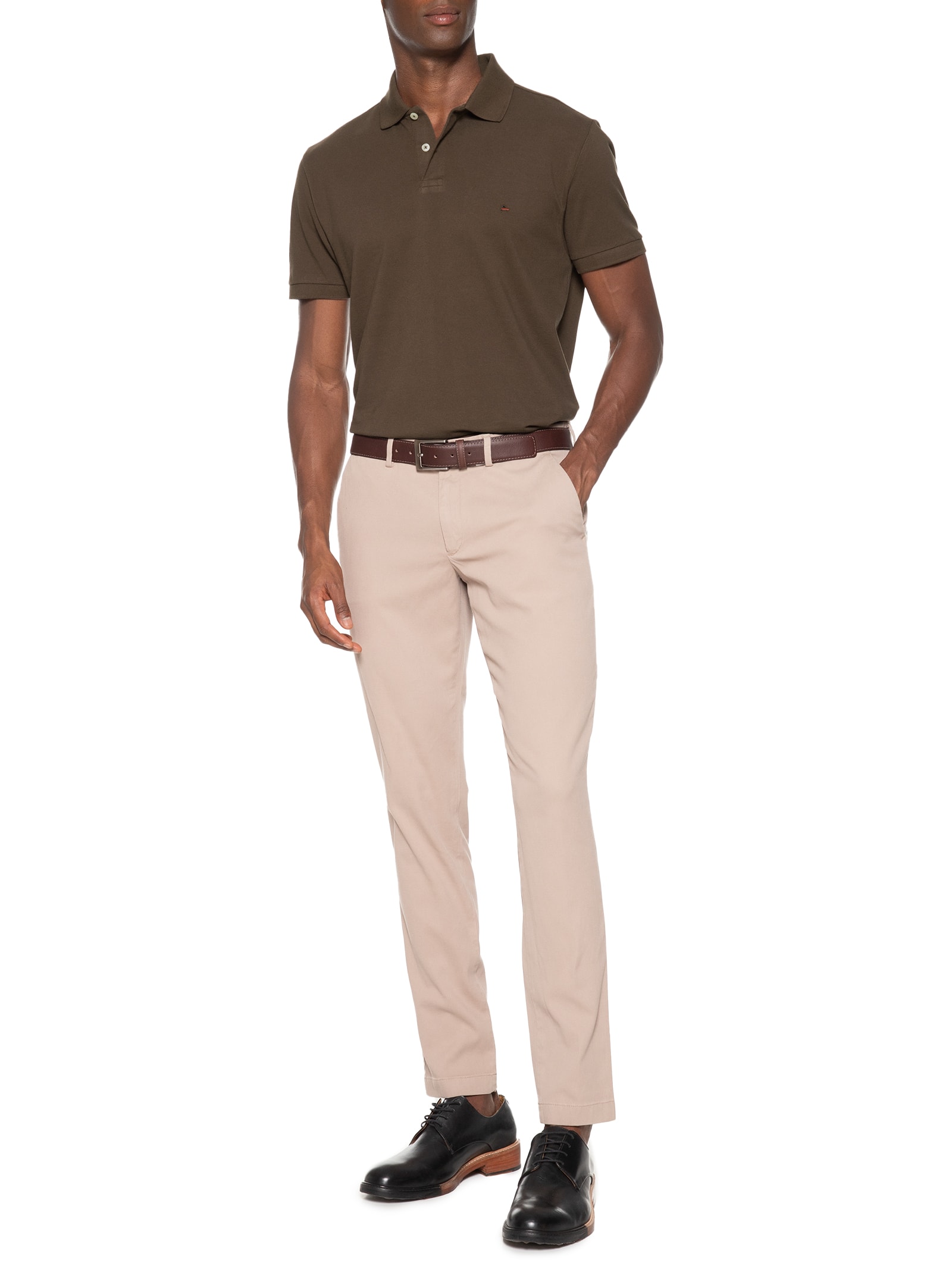Polo Masculina Básica Piquet Amarelo  Aramis