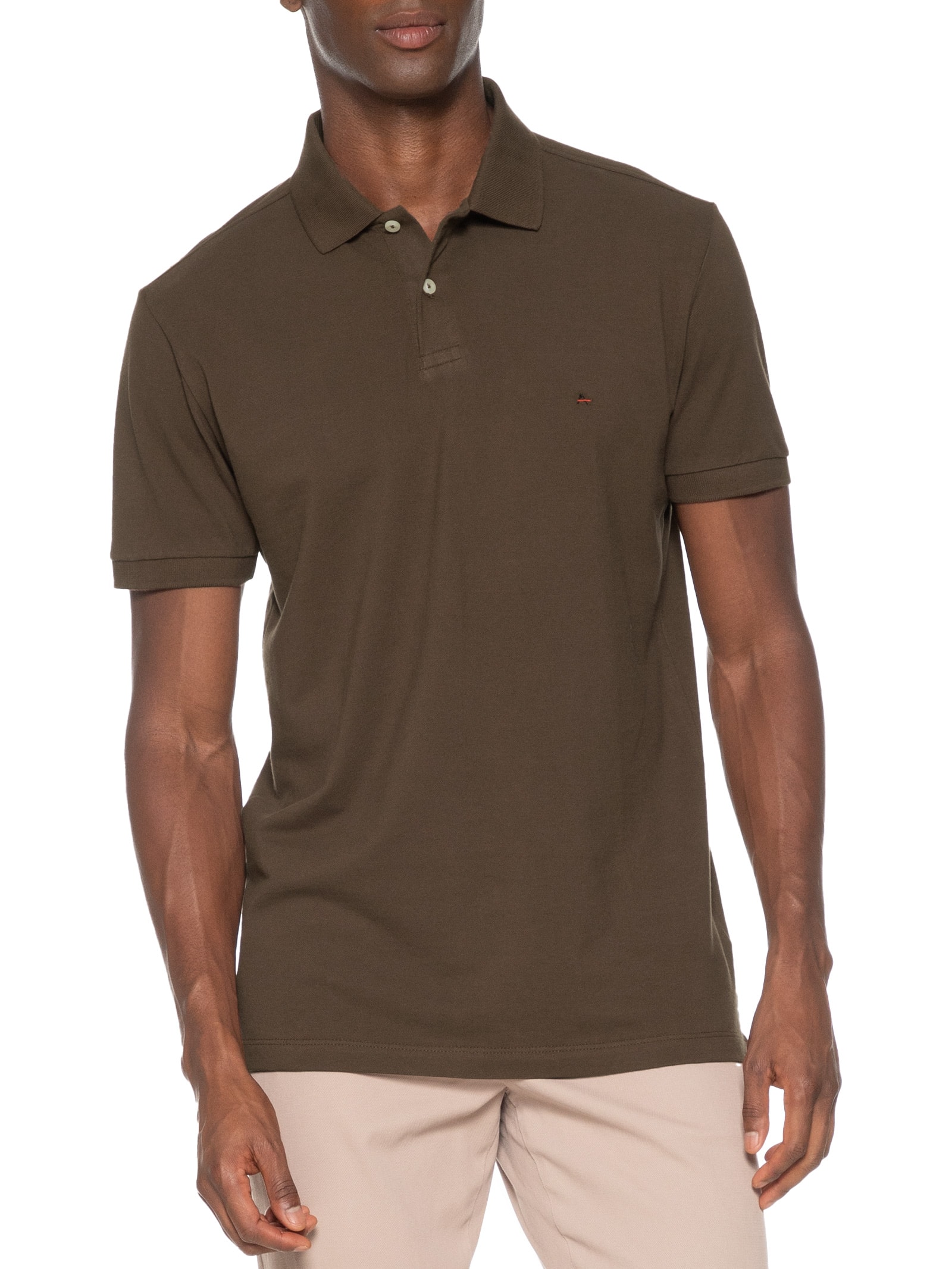 Polo Masculina Básica Piquet Amarelo  Aramis